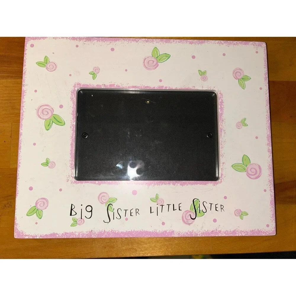 Big Sister Little Sister Shabby Chic Floral 4x6 Inch Picture Frame